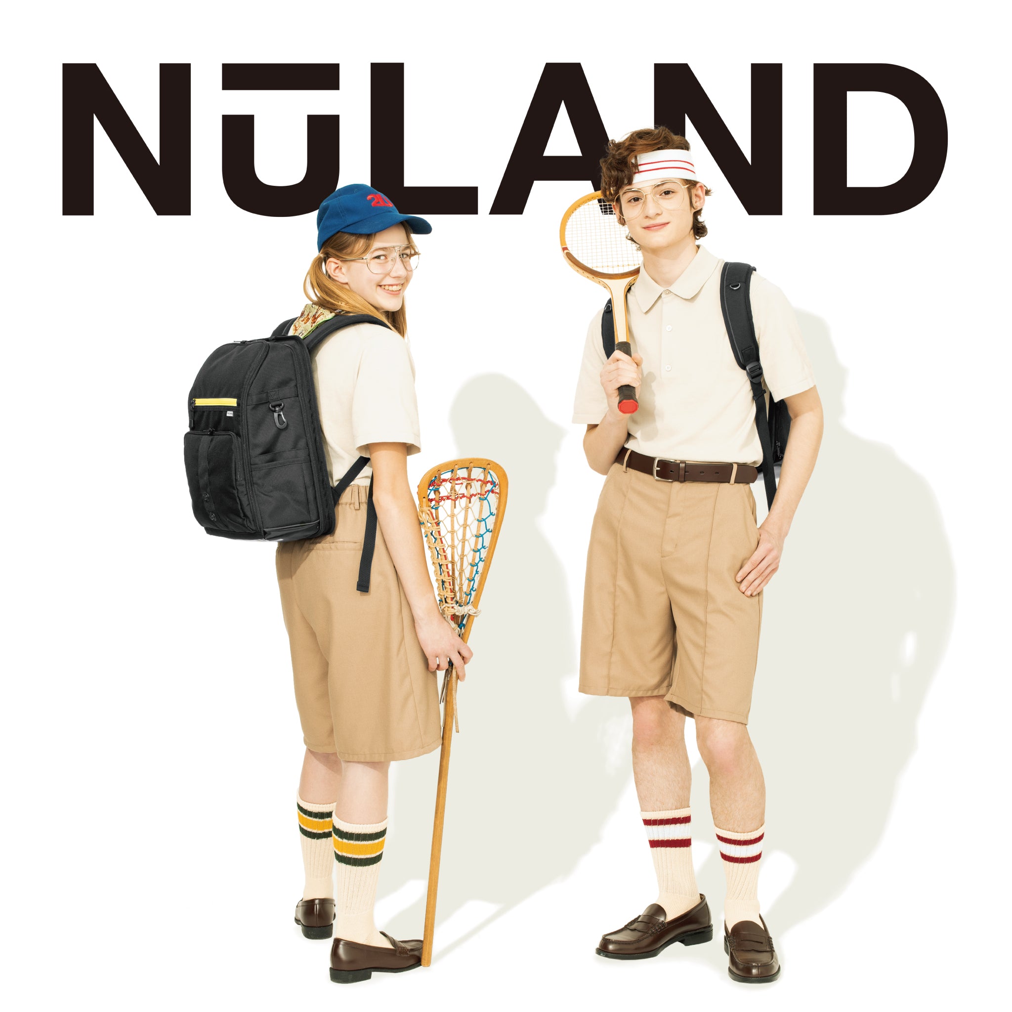 NuLAND ＜L＞ ブラックxイエローライン