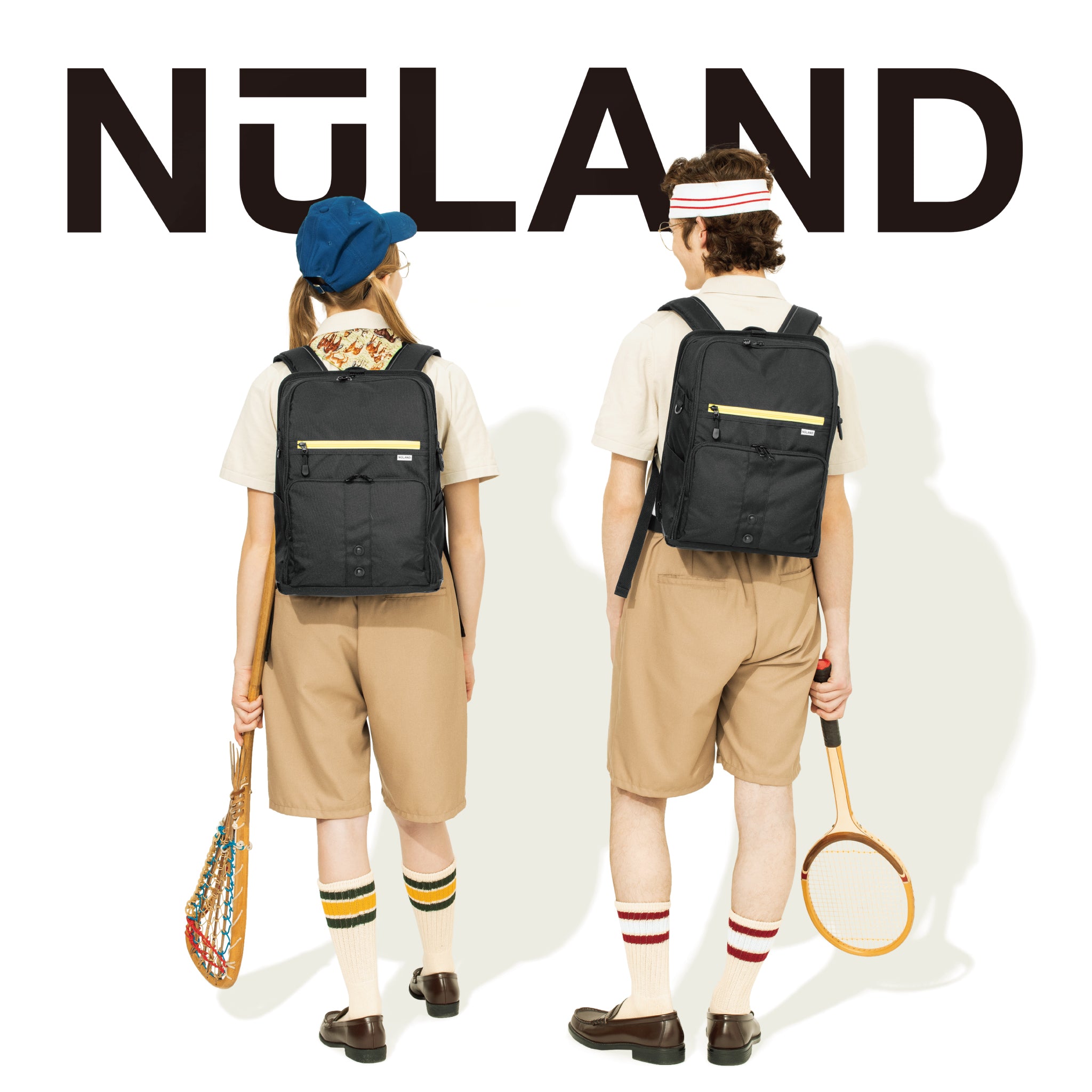 NuLAND ＜L＞ レッドxワインレッドライン